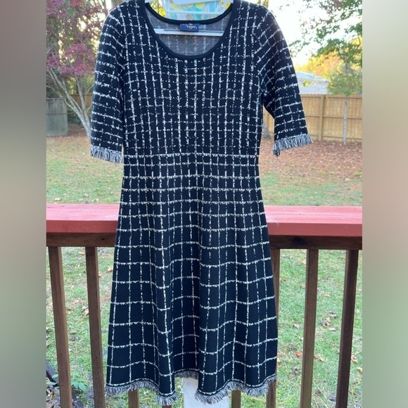 Taylor Dress Midi knit sophisticated dress 3/4 sleeves slip on SZ M NWOT - Picture 4 of 9